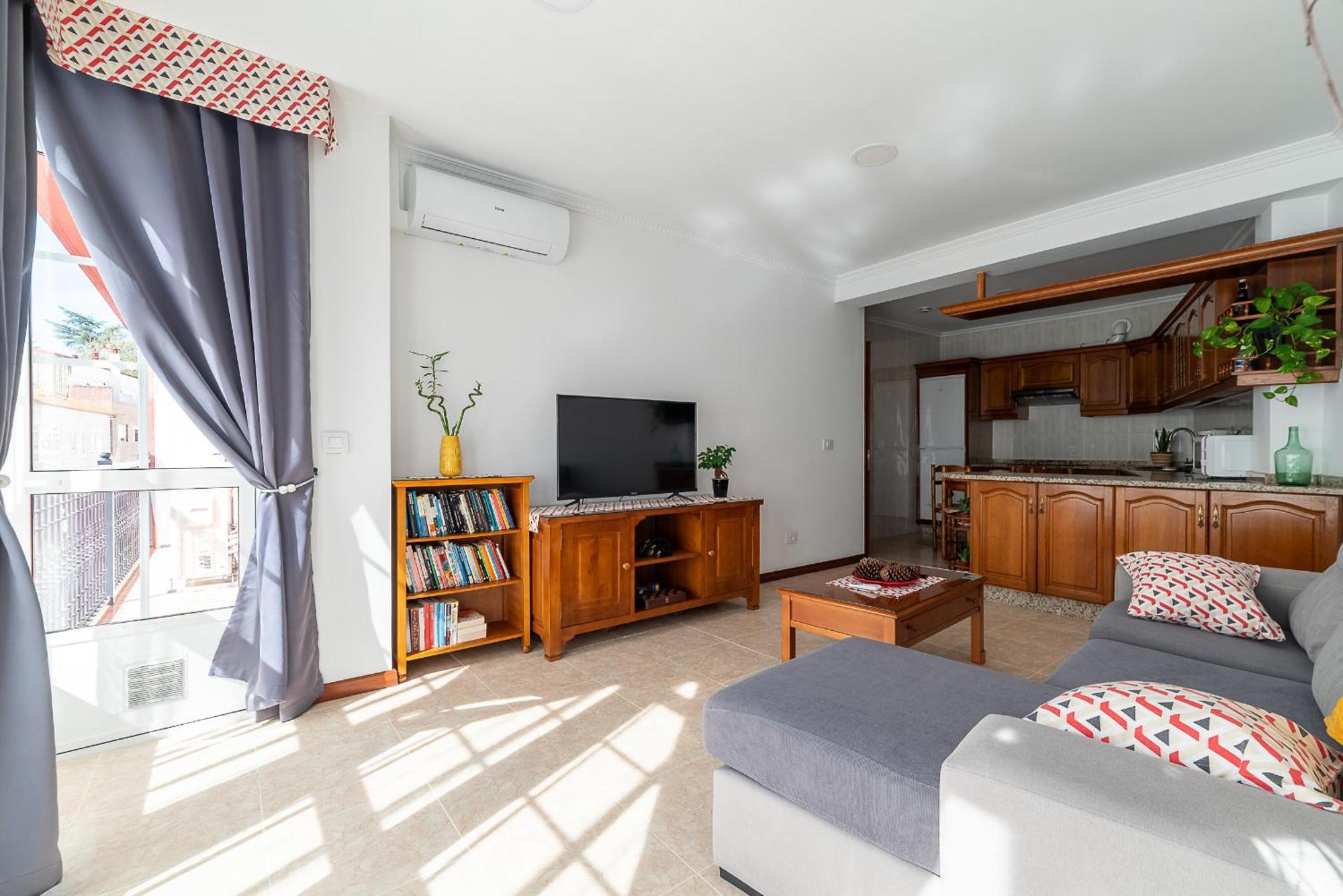 Apartamento Espacioso Cerca De La Playa Con Aire Acondicionado Lägenhet Moaña Exteriör bild
