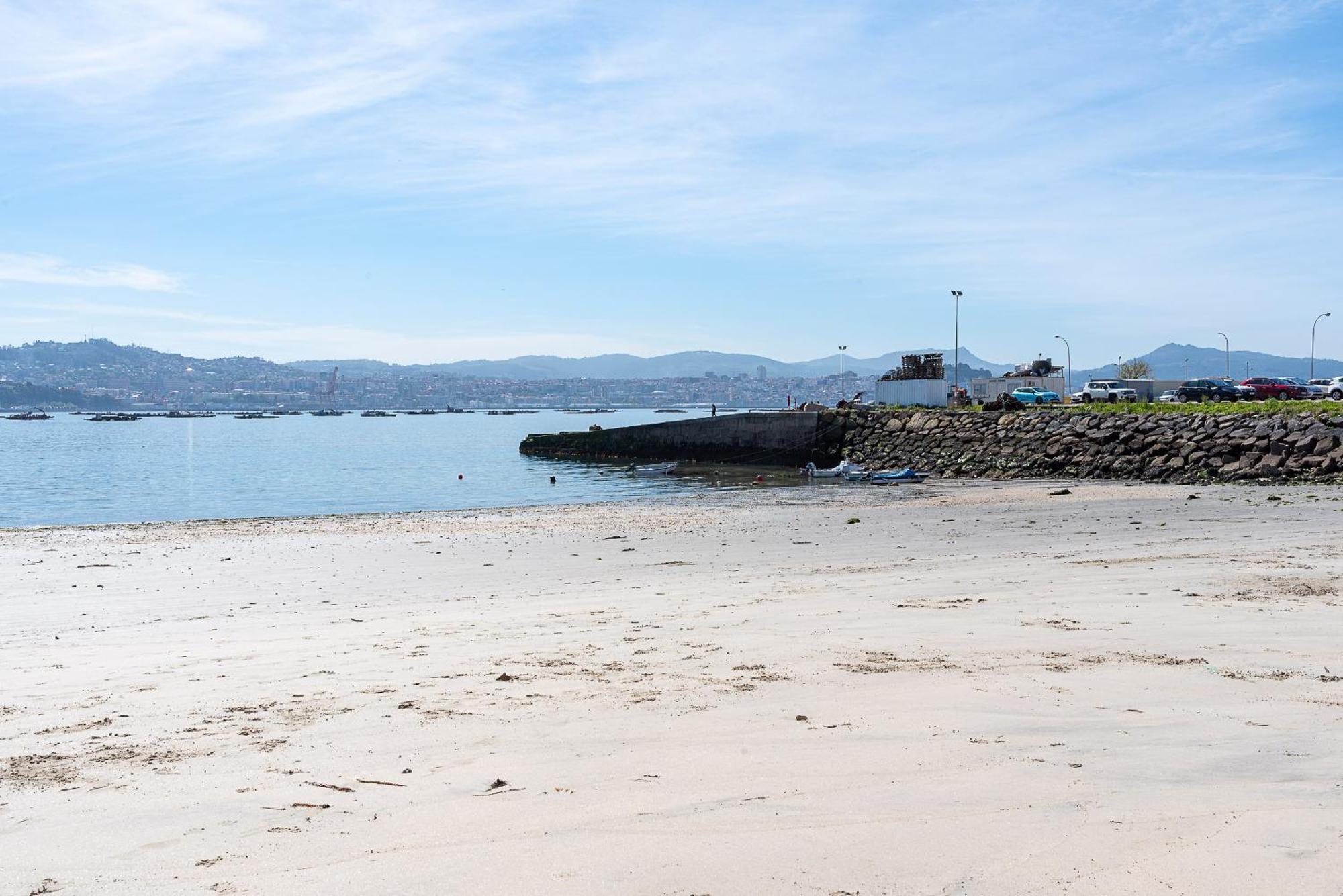 Apartamento Espacioso Cerca De La Playa Con Aire Acondicionado Lägenhet Moaña Exteriör bild